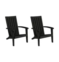 Patio Adirondack Chairs 2 pcs Black Polypropylene