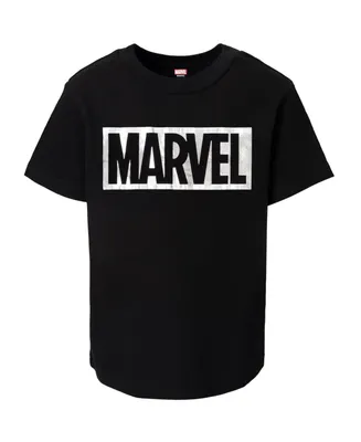 Marvel Toddler Boys Avengers T-Shirt Logo Black / Silver