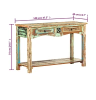 Console Table 47.2"x15.7"x29.5" Solid Reclaimed Wood