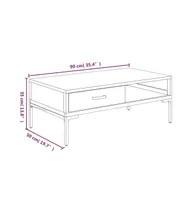 Coffee Table 35.4"x19.7"x13.8" Solid Wood Pine