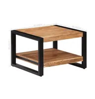 Coffee Table 23.6"x23.6"x15.7" Solid Acacia Wood