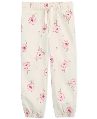 Carter's Toddler Girls Floral Pull On Jogger Pants