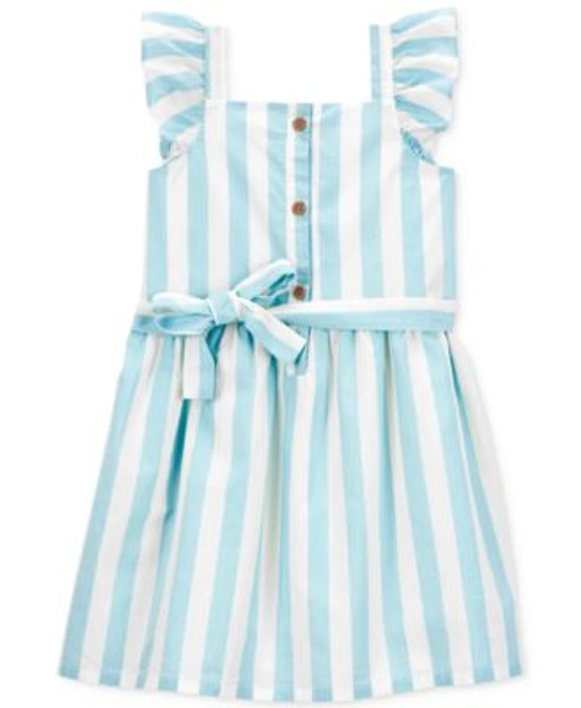 Carters Baby Toddler Little Big Girls Striped Dress Cardigan