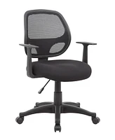 Boss Office Products 35-40" Polyester Commercial Grade Mesh Task Chair with T-Arms