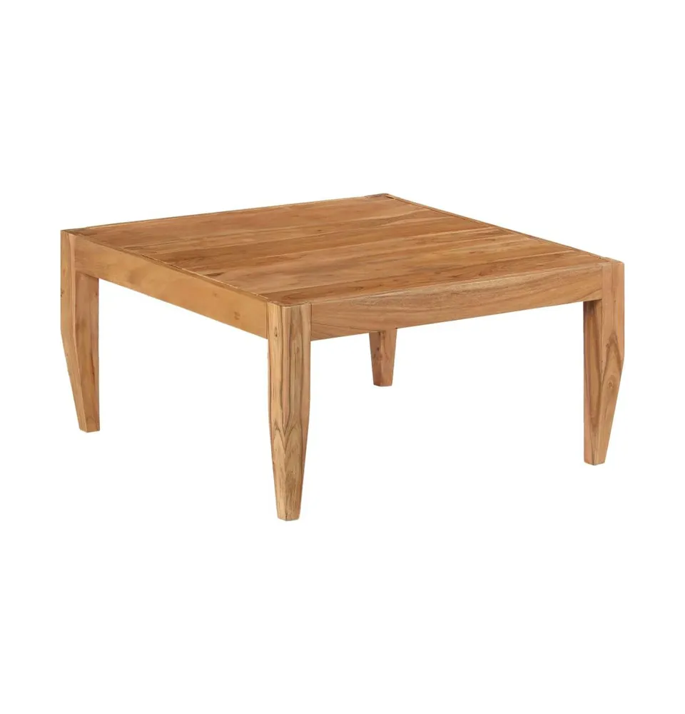 Coffee Table Solid Acacia Wood 31.5"x31.5"x16" Brown