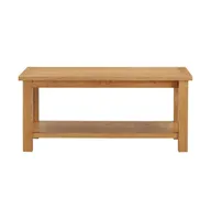 Coffee Table 35.4"x17.7"x15.7" Solid Oak Wood