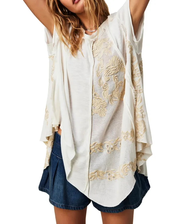 Free People Women's Clover Split-Neck Babydoll Tunic - Macy's