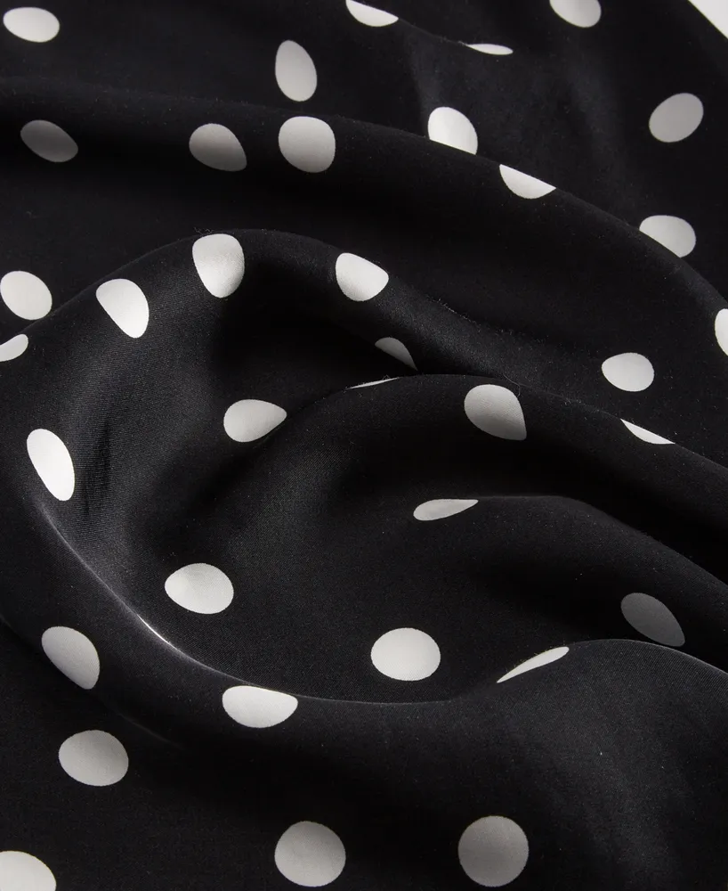 Women's Dot-Print Midi Slip Skirt, Created for Macy's