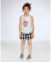 Girl Organic Cotton Tank Top With Knot Off White - Toddler|Child