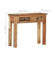 Console Table 35.6"x11.8"x29.5" Solid Acacia Wood and Reclaimed Wood