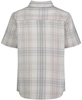 Calvin Klein Big Boys Washed Out Yarn-Dyed Plaid Shirt