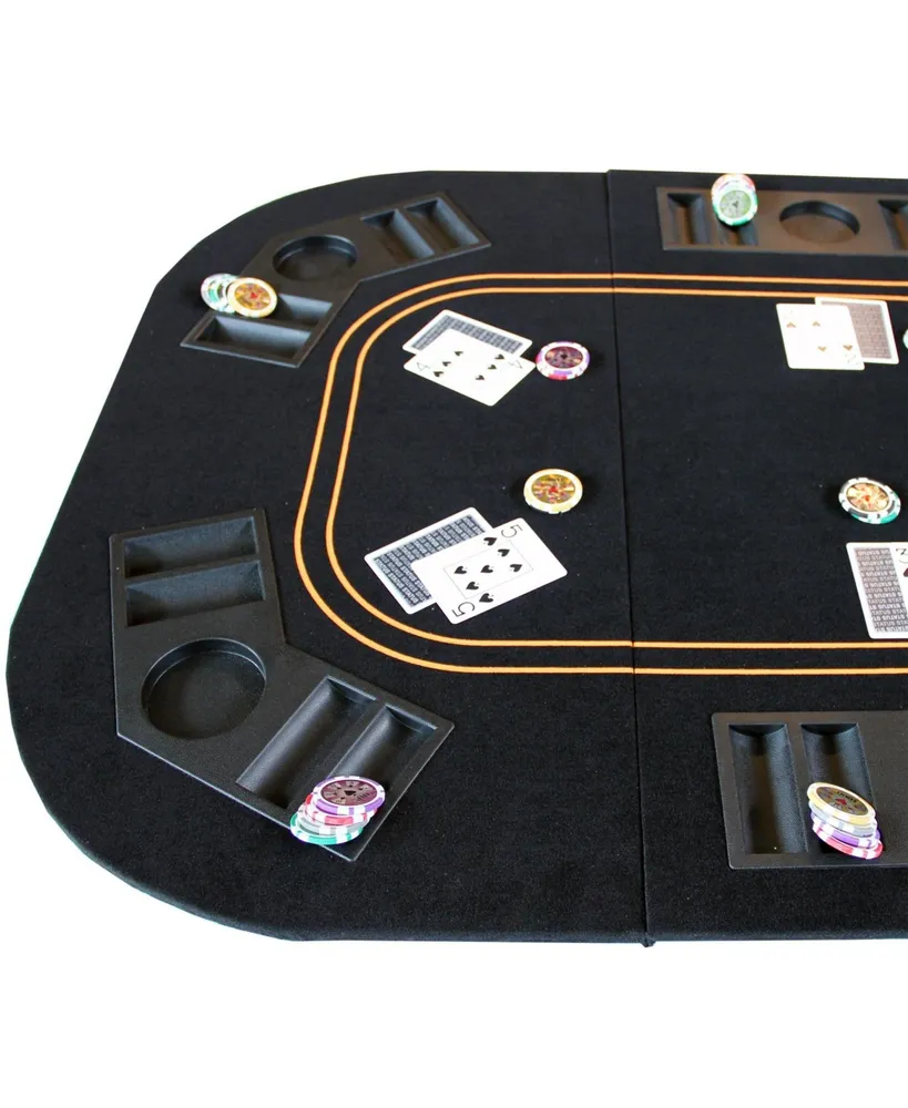 Ino Design 63" Foldable Casino Game Blackjack Poker Tabletop Black with Carrying Bag
