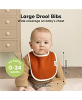 KeaBabies 8pk Organic Baby Bibs for Boy, Drool Bib Boys and Girls, Infant Teething