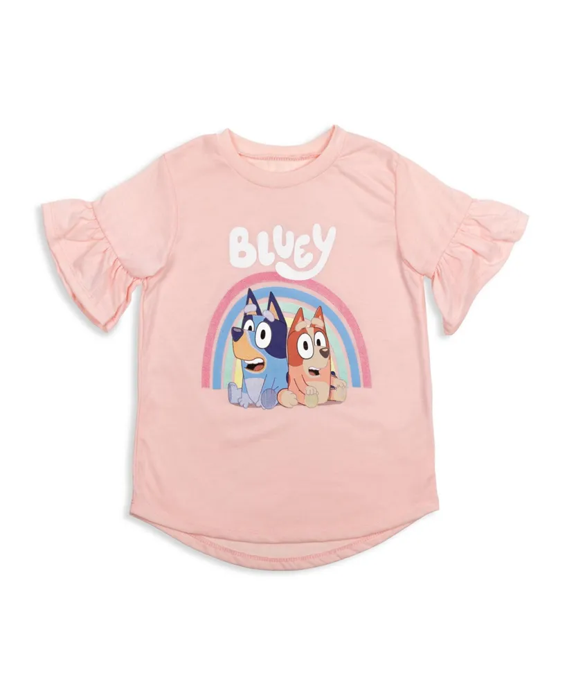 Bluey Bingo Girls T-Shirt Leggings and Scrunchie 3 Piece Outfit Set Toddler |Child
