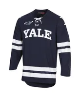Men's Under Armour Navy Yale Bulldogs Ua Replica Hockey Jersey