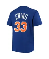 Men's Patrick Ewing Blue New York Knicks Big and Tall Hardwood Classics Name and Number T-shirt