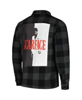 Men's and Women's Black Scarface Flannel Long Sleeve Button-Down Shirt