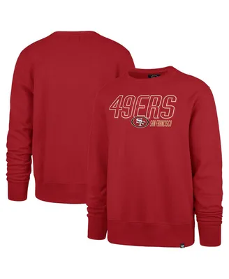 Men's '47 Brand Scarlet San Francisco 49ers Locked Headline Pullover Sweatshirt