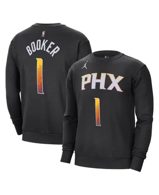 Men's Jordan Devin Booker Black Phoenix Suns Statement Name and Number Pullover Sweatshirt