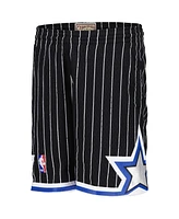 Big Boys Mitchell & Ness Black Orlando Magic Hardwood Classics Swingman Shorts