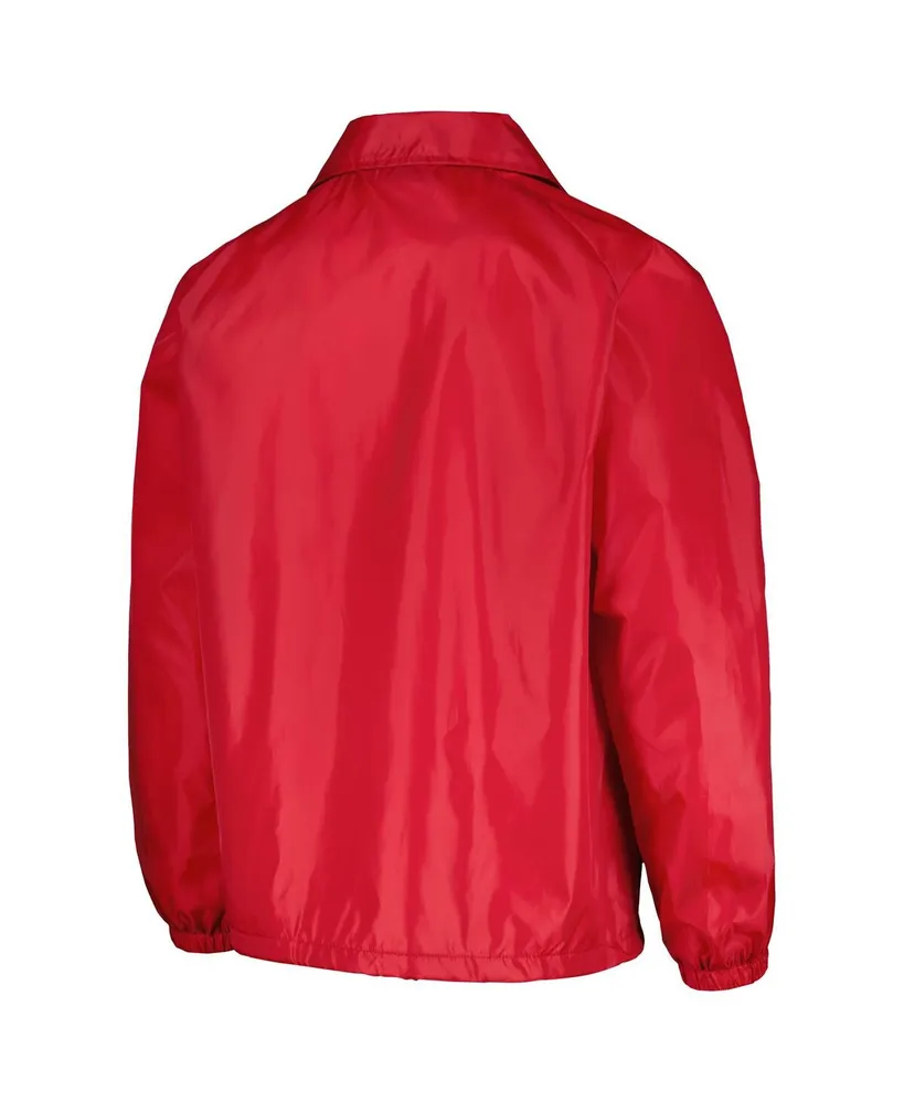 Men's Dunbrooke Red Cincinnati Reds Coach's Raglan Full-Snap Windbreaker Jacket