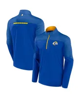 Men's Fanatics Royal Los Angeles Rams Defender Half-Zip Top