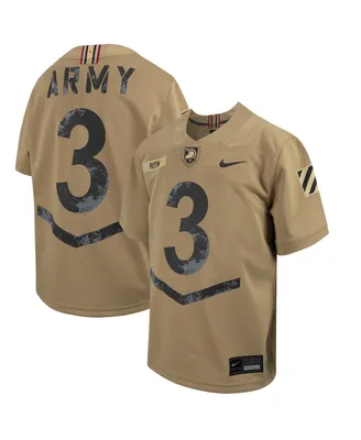 Big Boys Nike #3 Tan Army Black Knights 2023 Rivalry Collection Game Jersey