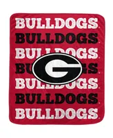 Pegasus Home Fashions Georgia Bulldogs 60'' x 70'' Logo Wordmark Plush Blanket