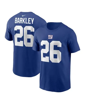 Men's Nike Saquon Barkley Royal New York Giants Player Name and Number T-shirt