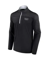 Men's Fanatics Black Olympic Games Defender Half-Zip Top