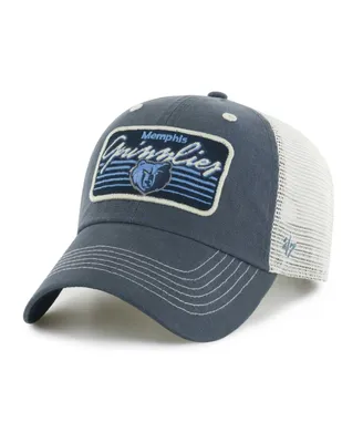 Men's '47 Brand Navy Memphis Grizzlies Five Point Patch Clean Up Adjustable Hat
