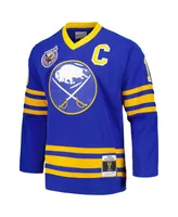 Men's Mitchell & Ness Pat LaFontaine Royal Buffalo Sabres Captain Patch 1992/93 Blue Line Player Jersey