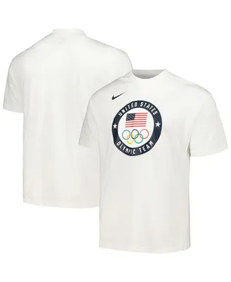 Men's Nike White Team Usa 2024 Summer Olympics Media Day Look Essentials T-shirt
