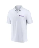 Men's Fanatics White, Purple Minnesota Vikings Lockup Two-Pack Polo Shirt Set