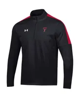 Men's Under Armour Black Texas Tech Red Raiders Midlayer Half-Zip Jacket