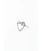 316L Love That For You Silver-Tone Heart Ring