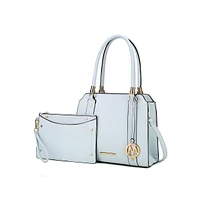 Mkf Collection Norah Satchel Bag with Wristlet by Mia