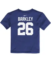 Toddler Boys and Girls Nike Saquon Barkley Royal New York Giants Player Name Number T-shirt