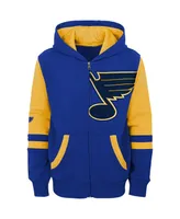 Big Boys Blue St. Louis Blues Face Off Color Block Full-Zip Hoodie