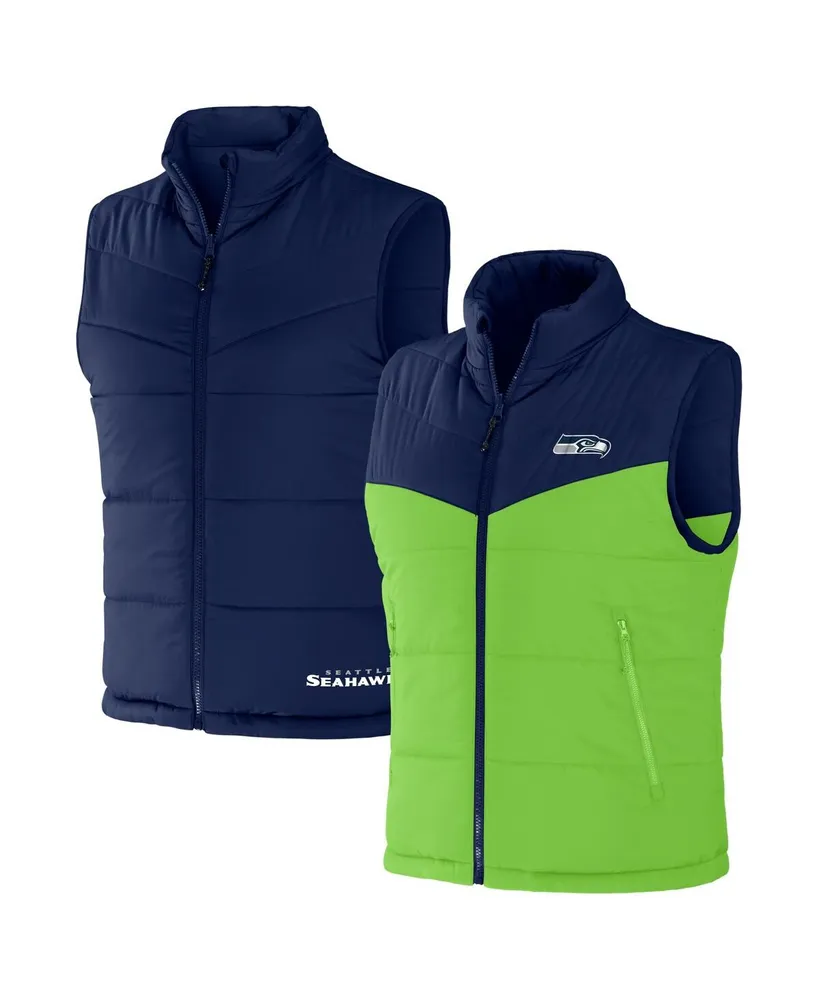 Men's Nfl x Darius Rucker Collection by Fanatics Navy Seattle Seahawks Colorblocked Full-Zip Vest