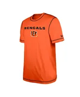 Men's New Era Orange Cincinnati Bengals Third Down Puff Print T-shirt