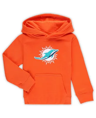 Toddler Boys and Girls Orange Miami Dolphins Logo Pullover Hoodie