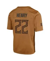 Big Boys Nike Derrick Henry Brown Distressed Tennessee Titans 2023 Salute To Service Limited Jersey