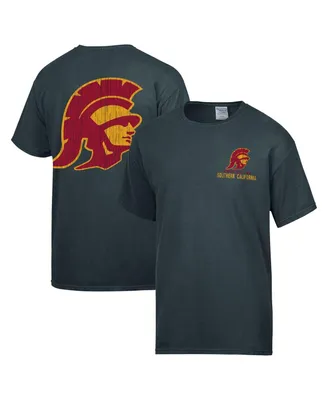 Men's Comfortwash Charcoal Distressed Usc Trojans Vintage-Like Logo T-shirt