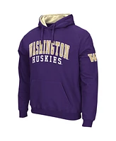 Men's Colosseum Purple Washington Huskies Double Arch Pullover Hoodie