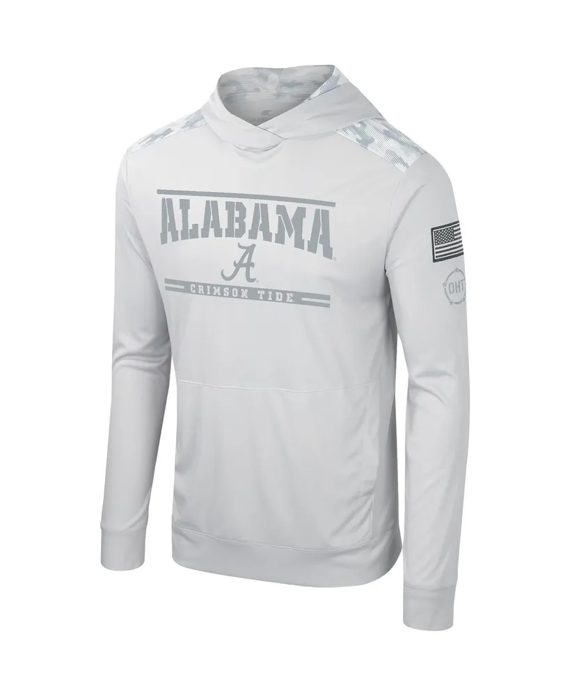 Men's Colosseum Gray Alabama Crimson Tide Oht Military-Inspired Appreciation Long Sleeve Hoodie T-shirt