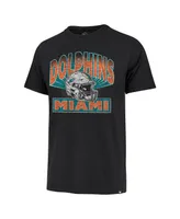 Men's '47 Brand Black Distressed Miami Dolphins Amplify Franklin T-shirt