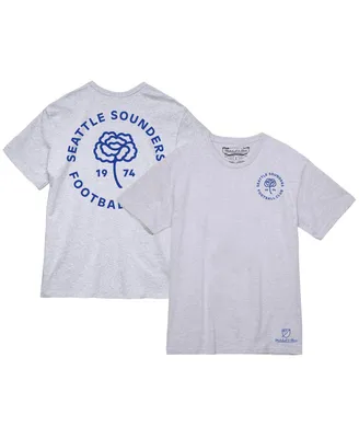 Men's Mitchell & Ness Heather Gray Seattle Sounders Fc Carnation T-shirt
