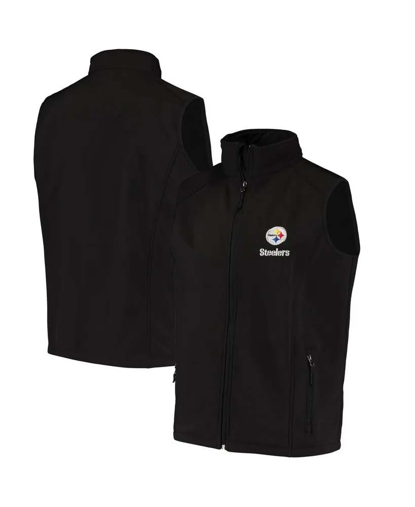 Men's Dunbrooke Black Pittsburgh Steelers Circle Archer Softshell Full-Zip Vest