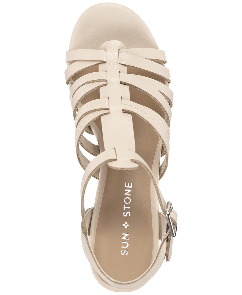 Sun + Stone Women's Fondaa Block Heel Fisherman Platform Sandals, Created for Macy's